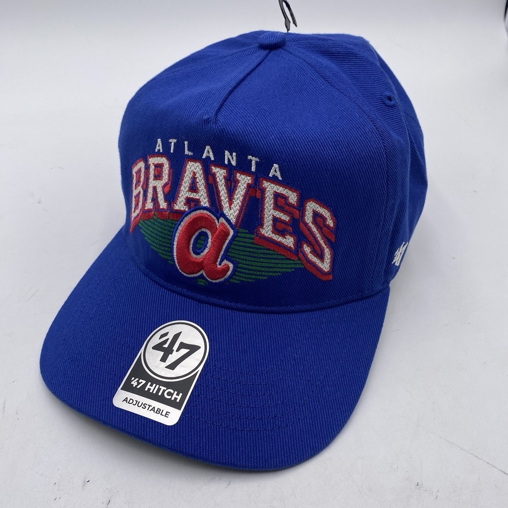 Atlanta Braves Hat '47 Brand Hitch SnapBack Throwback‎ Logo Blue Classic New NWT